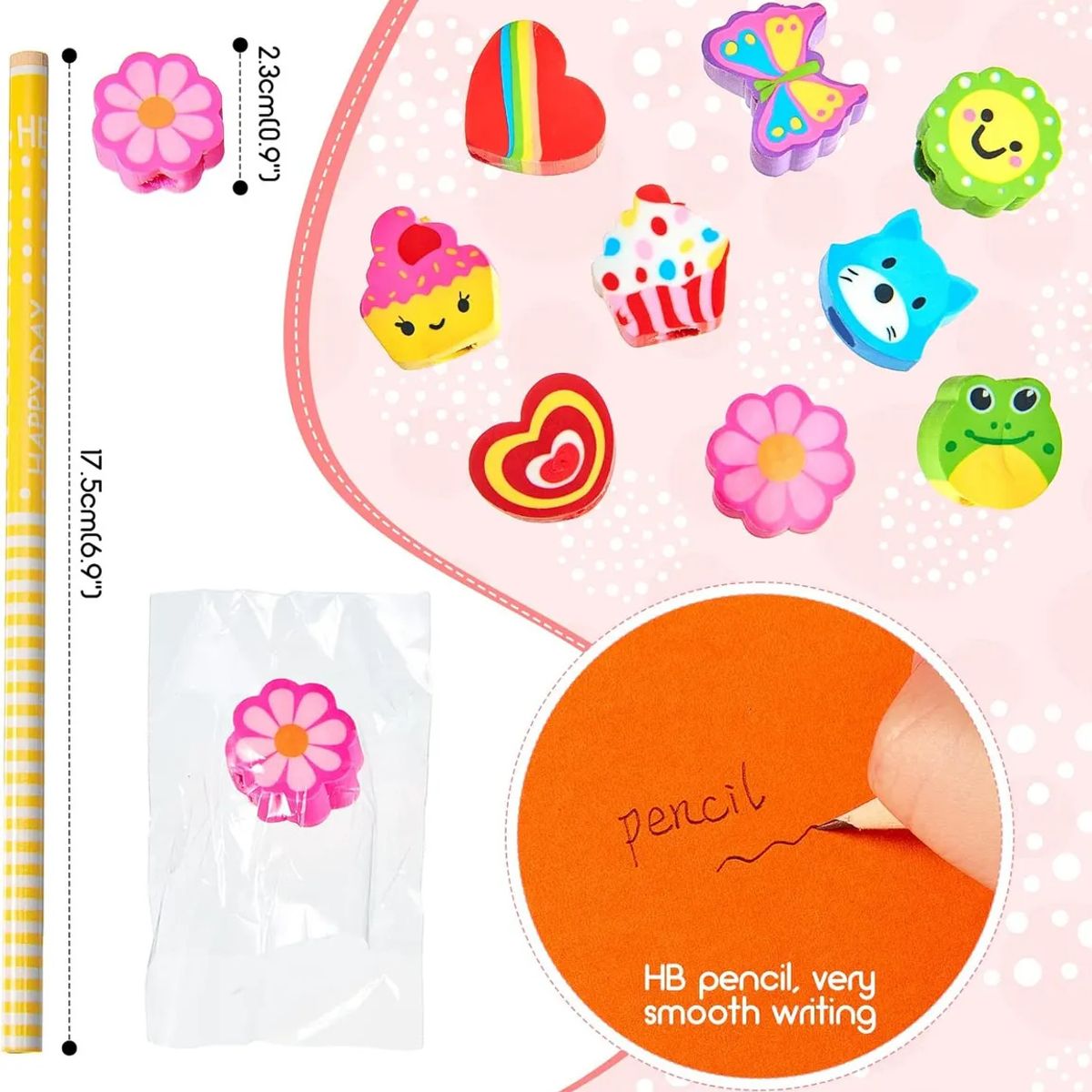 KUANGYE - Set De 40 Lápices Niños Grafito Mina Colores Diseños