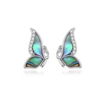 Aros mariposa multicolor plata 925
