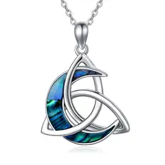 GENERICO - Collar nudo de bruja luna plata 925 joyas mujer regalo