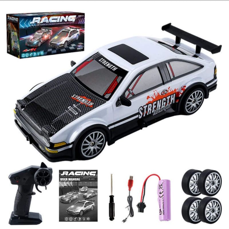 RACING - Auto Drift Toyota AE86 Control Remoto Blanco escala 120