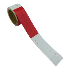 GENERICO - 2x Cinta Reflectante De Seguridad Roja Y Blanca