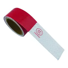 GENERICO - 2x Cinta Reflectante De Seguridad Franja Roja Y Blanca