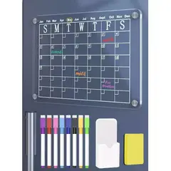 KUANGYE - Pizarra De Planificación Transparente Calendario+8 Bolígrafo