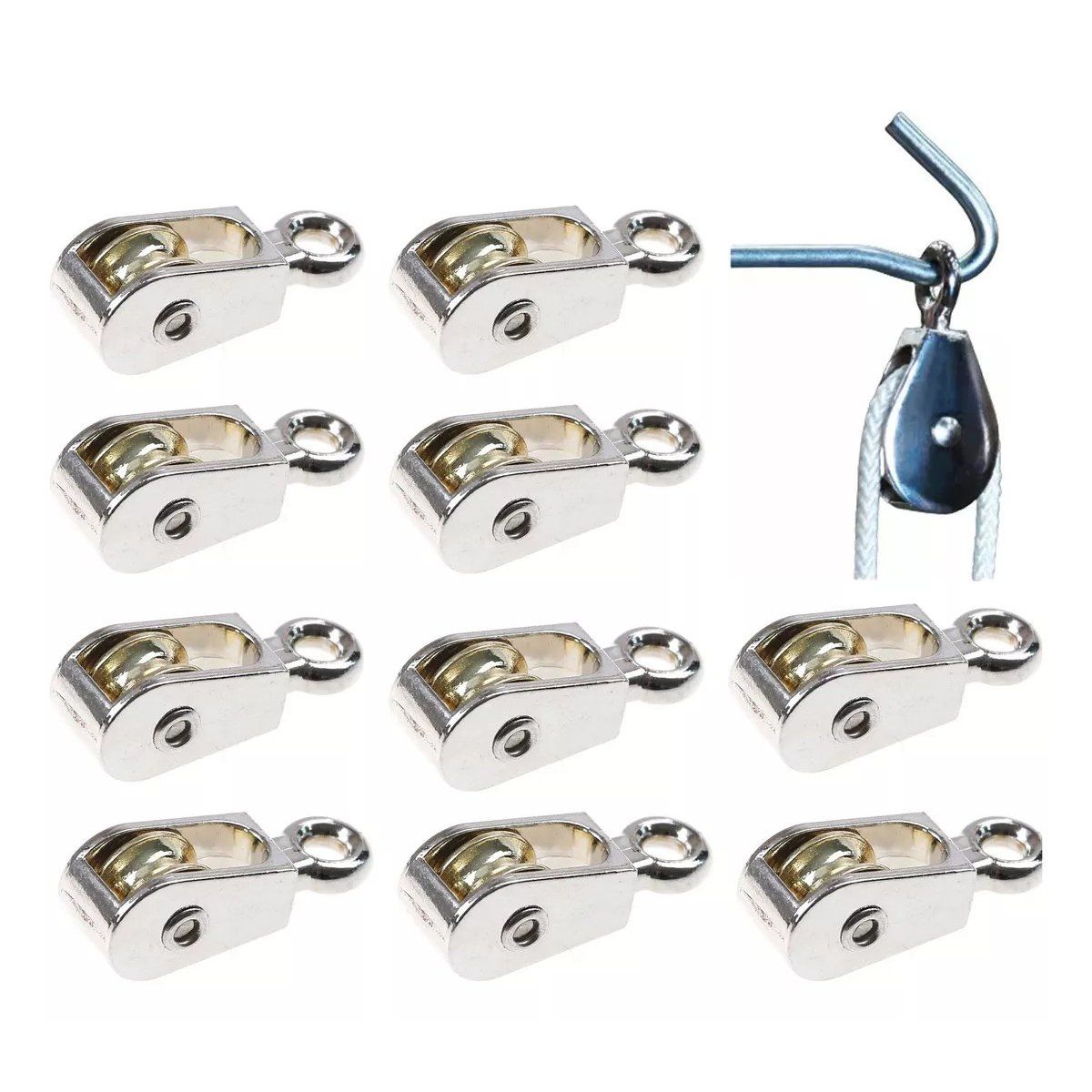 KUANGYE - Roldana Simple O Sencilla, Fija 36mm Cromada Pack 10 pcs