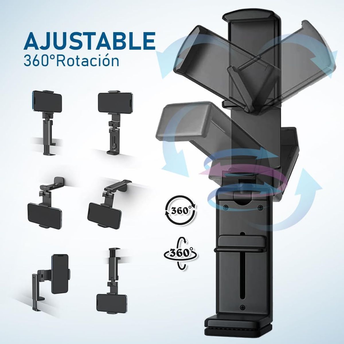 KUANGYE - Soporte Para Teléfono De Avión Multidireccional Rotación