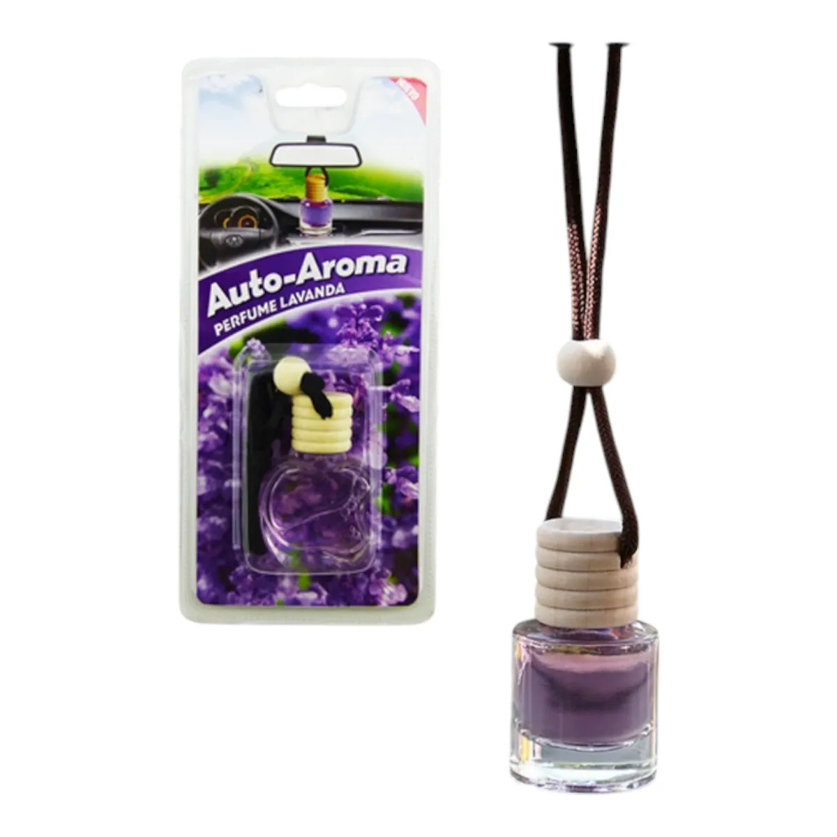 GENERICO - 8x Desodorante Auto Mini En Frasco Tapa De Madera pino