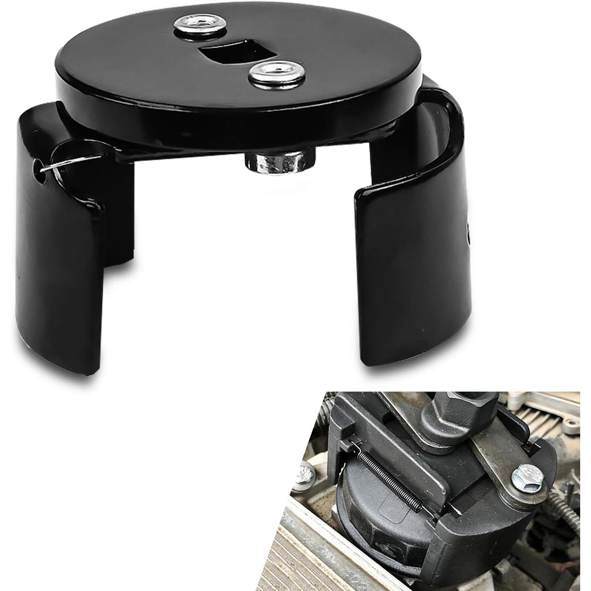 KUANGYE - Llave Filtro De Aceite Ajustable 3/8 60 Mm A 80 Mm