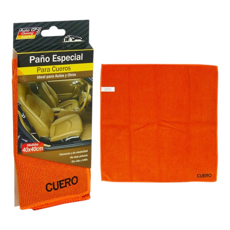 GENERICO - pack 6 Paño 40X40cm Micro Fibra Para Cueros De Vehiculos