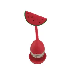 TODOK - Colador Infusor de Té de Silicona de Acero Inoxidable Rojo T-10009-1