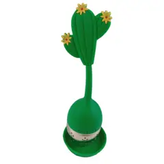 TODOK - Colador Infusor de Té de Silicona de Acero Inox Verde Oscuro T-10009-3