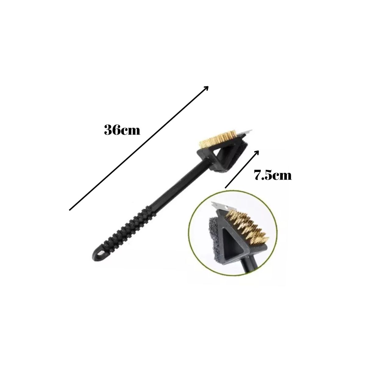 GENERICO - Cepillo Limpiar Parrilla 3 en 1