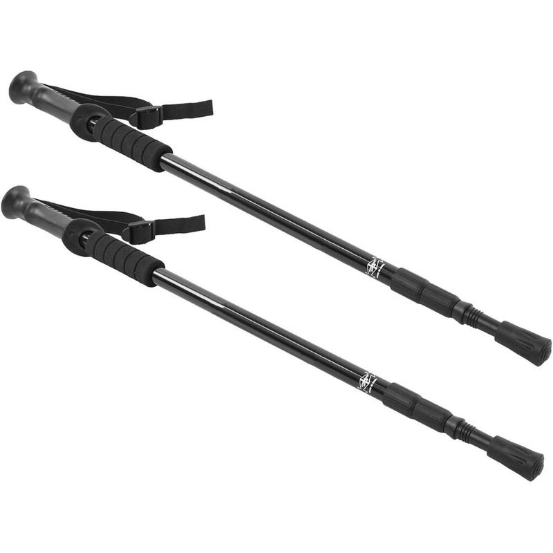 GENERICO - Pack X2 Palo Trekking Baston Ajustable Aluminio Senderismo