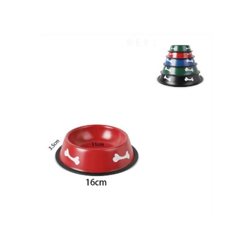 GENERICO - Plato Comedero Aluminio Colores Para Mascotas 16cm