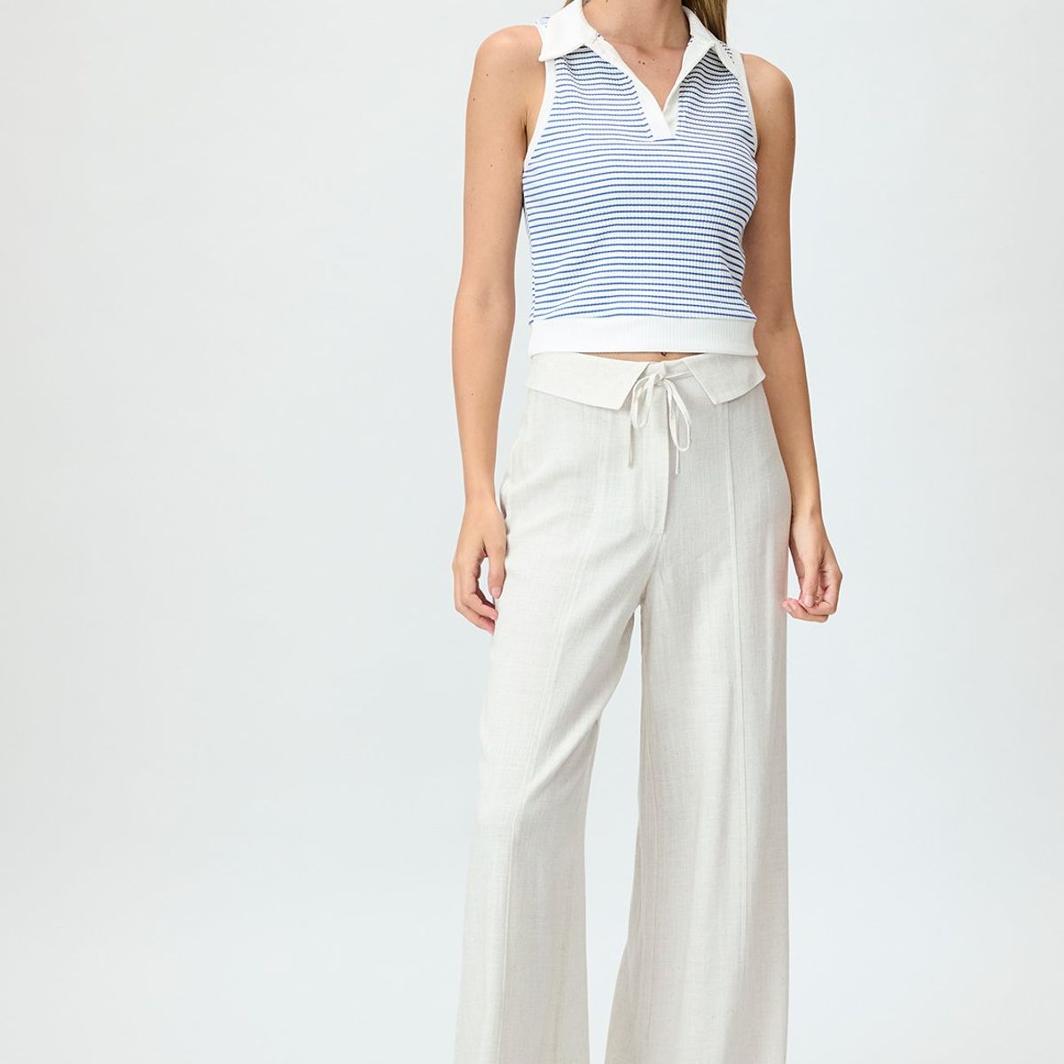 IO - Pantalon Beige Mujer Io
