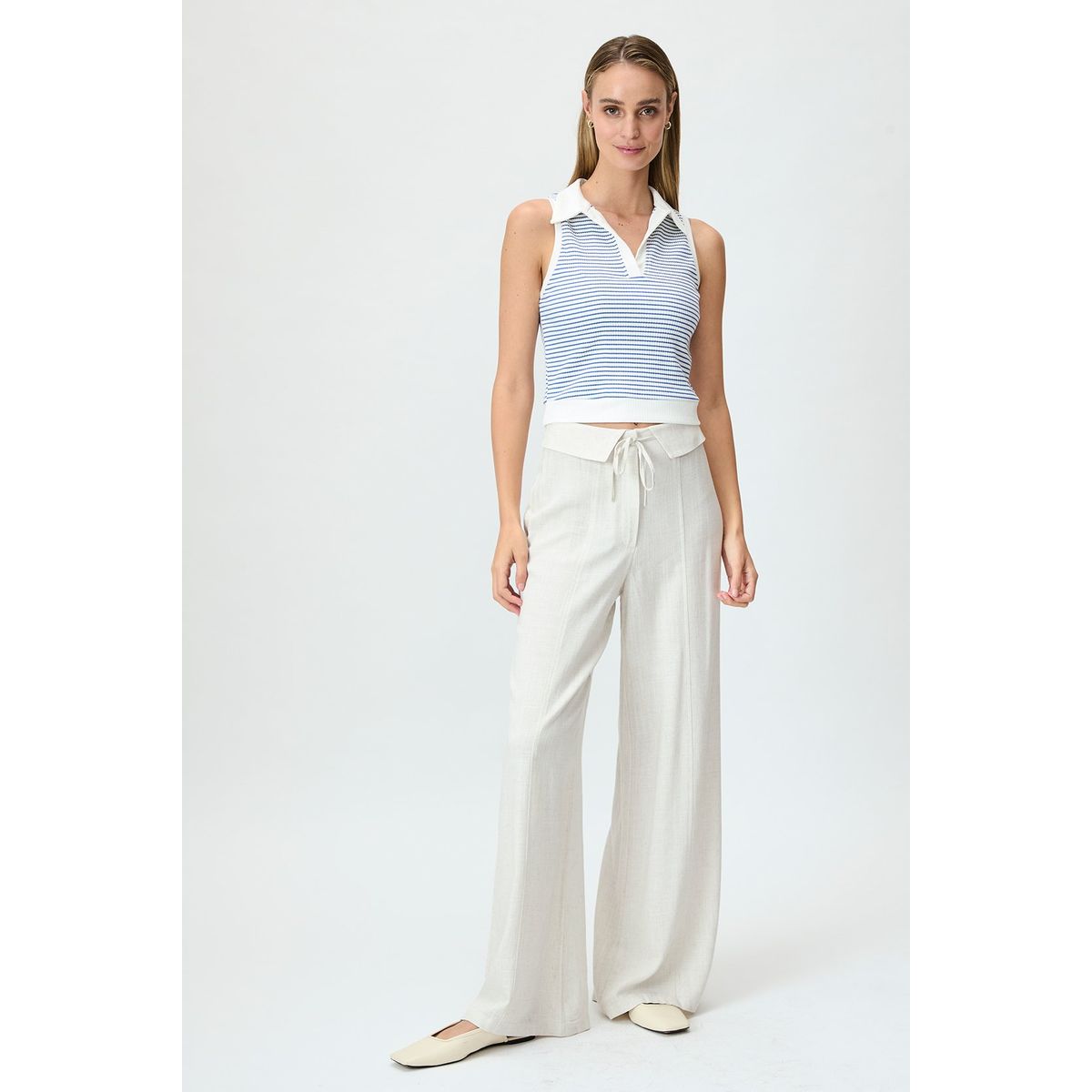 IO - Pantalon Beige Mujer Io