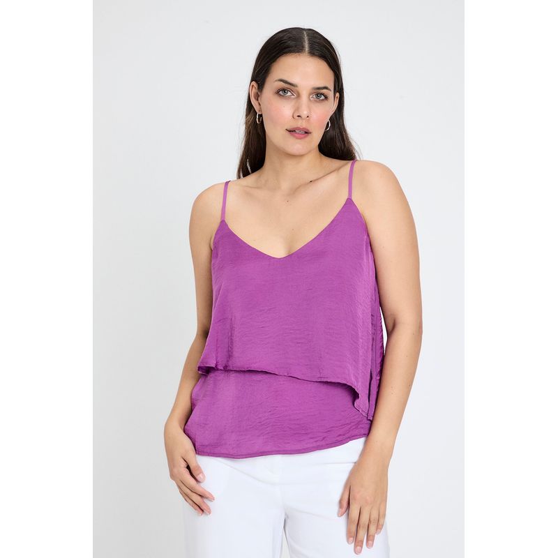 ASH - Blusa Sin Mangas Morado Mujer Ash