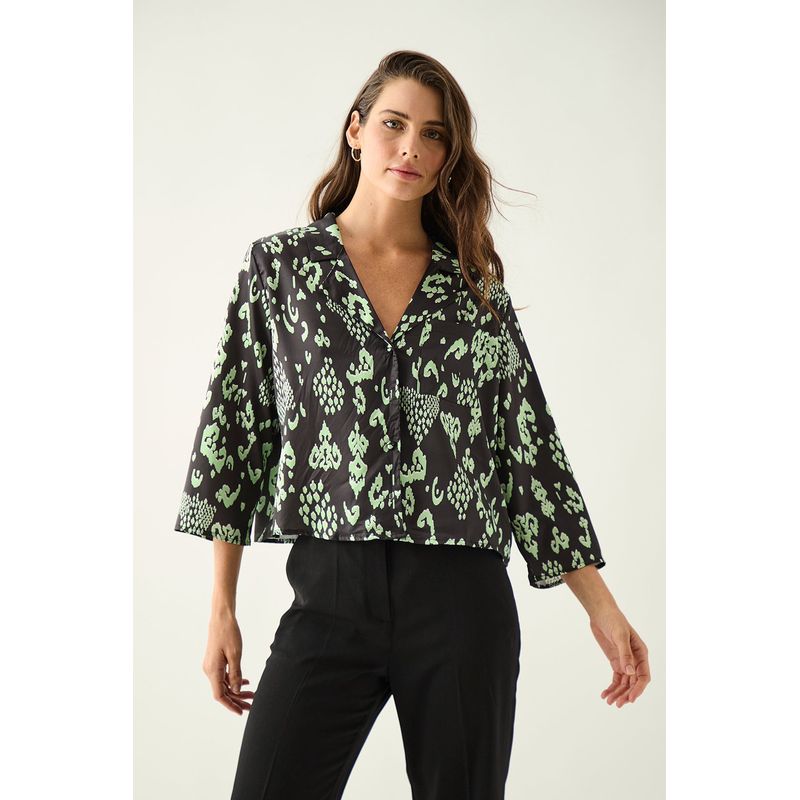 ASH - Blusa Manga Larga Verde Pistacho Mujer Ash