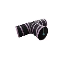 GENERICO - Tunel Gato Plegable Guarida Juguete Interactivo Rosa
