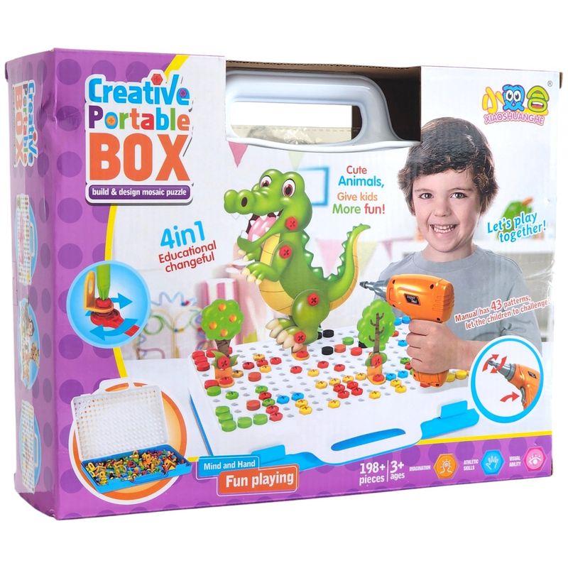 GENERICO - Juego Construcción Con Taladro Eléctrico Niños 55533