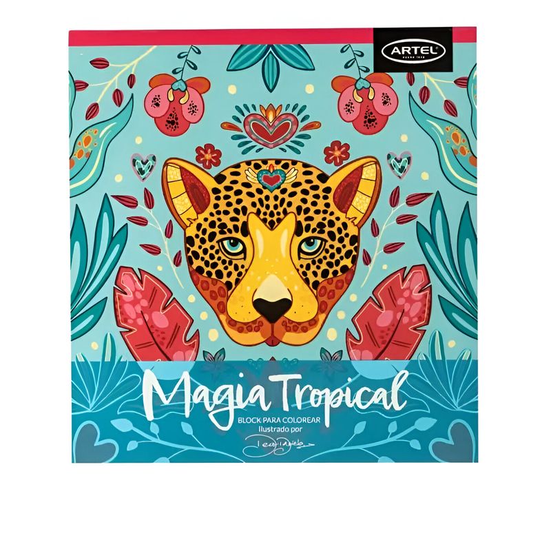 ARTEL - Block para colorear Magia Tropical hojas gruesas
