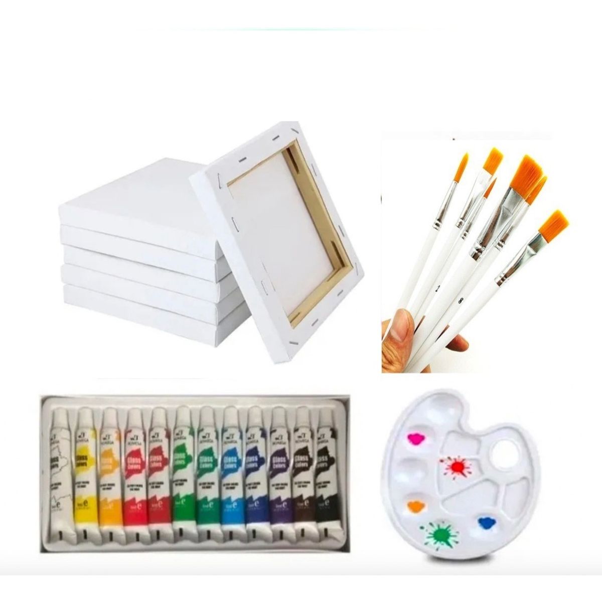 GENERICO - Set De Pintura Arte Kit Para Pintar Bastidor 18x24 Acrílicos