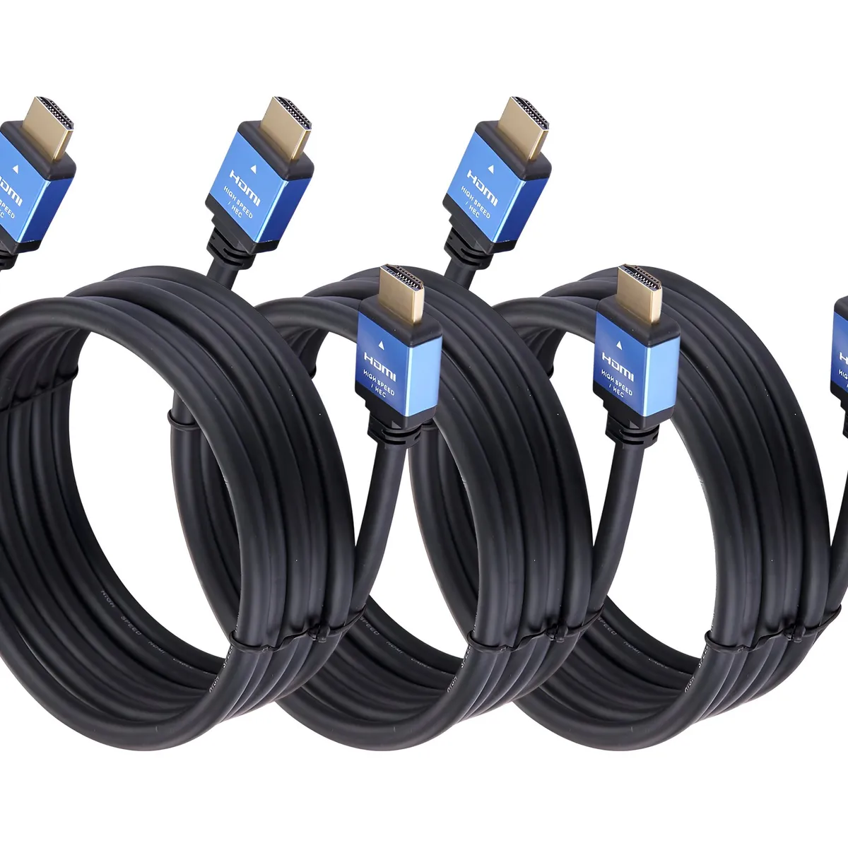 GENERICO - Pack 3 Cables Hdmi 4k Uhd V 2.0 2160p 10 Metros Alta Rapidez