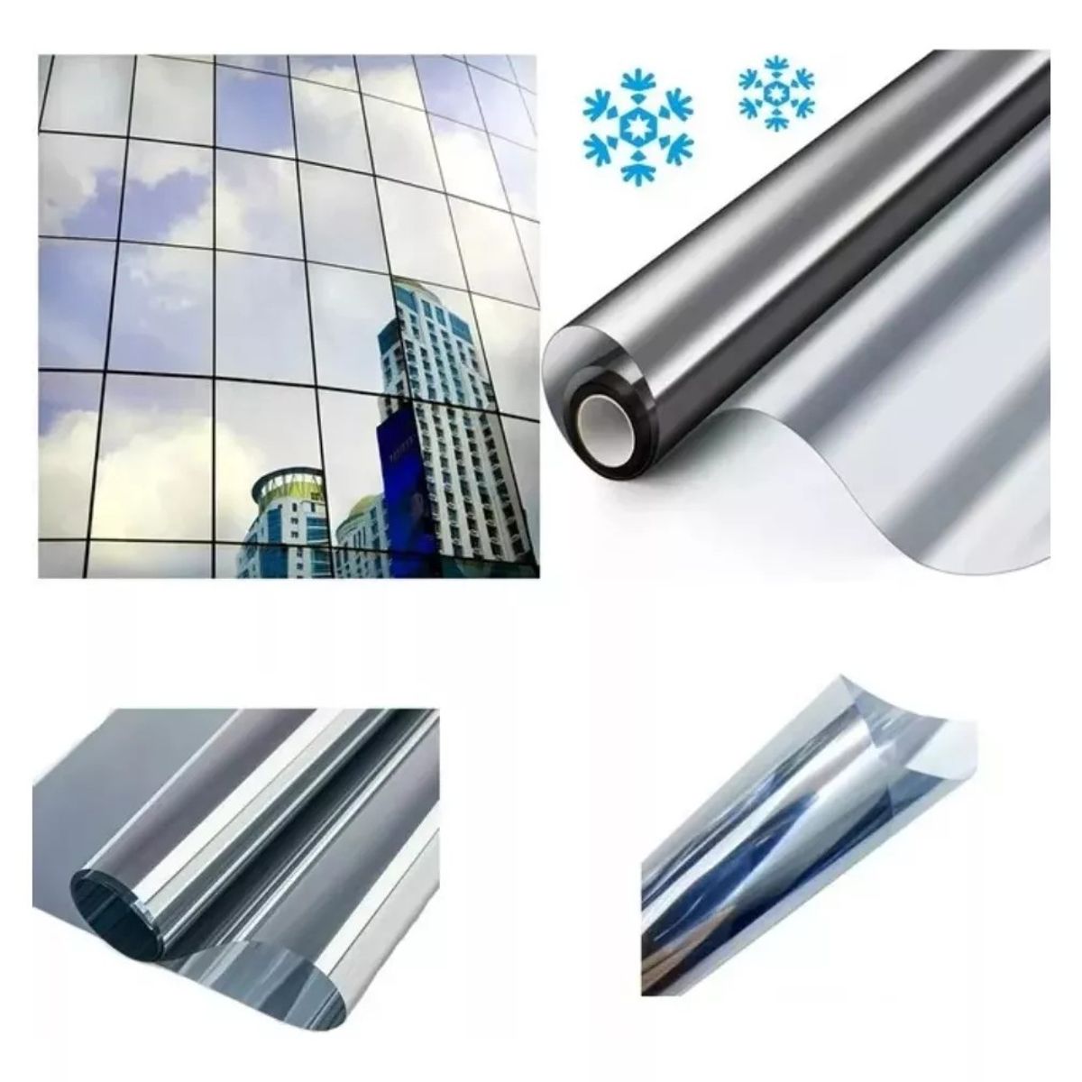 MUNDO MAGIA - Lamina Espejada Cromo Film Privacidad Ventana Efecto Espejo