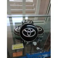 GENERICO - Tapa centro Llantas autos 60mm universal toyota negro plata