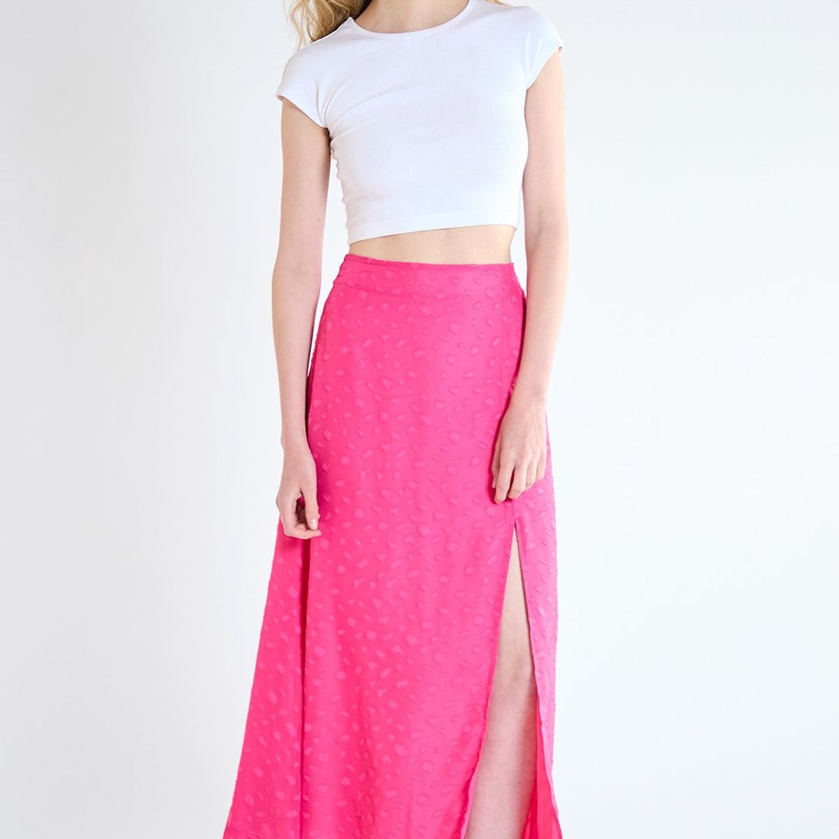 IO - Falda Larga Fucsia Mujer Io