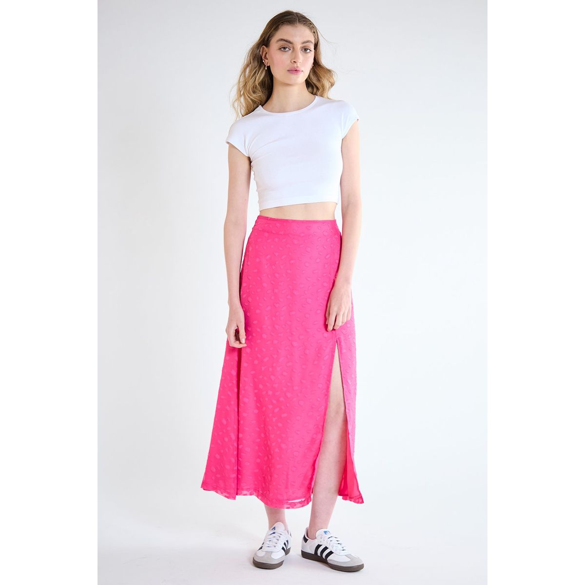 IO - Falda Larga Fucsia Mujer Io