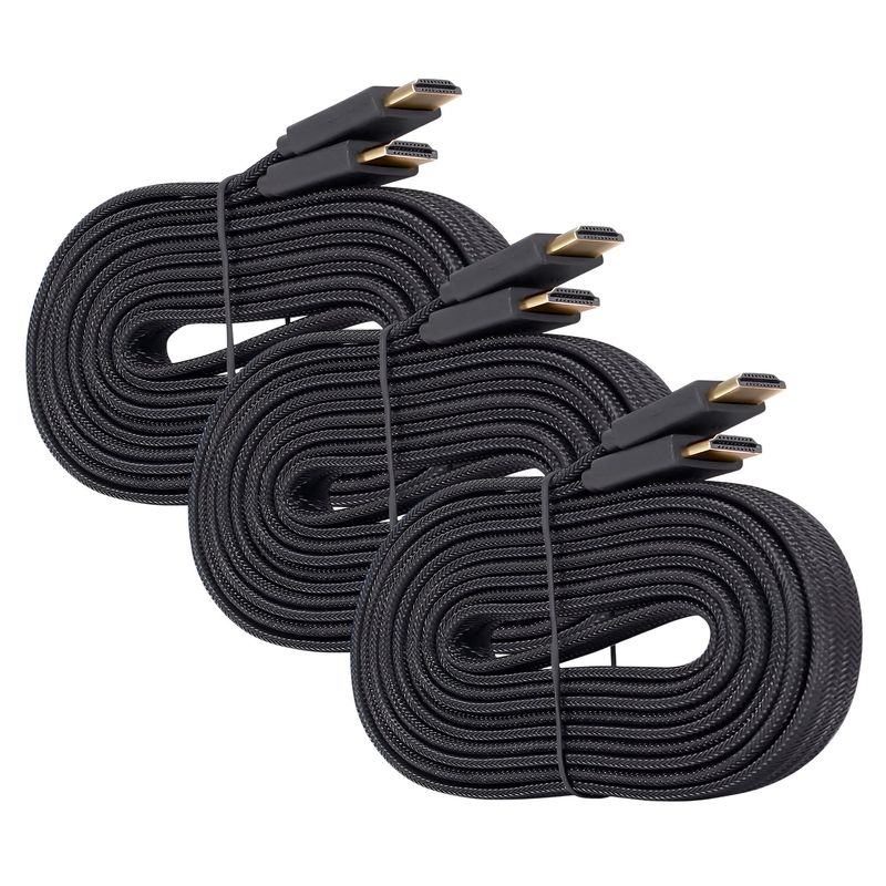 GENERICO - Pack 3 Cable Hdmi 5 Metros 2.0 Ultra Hd 4k 3d Alta Velocidad