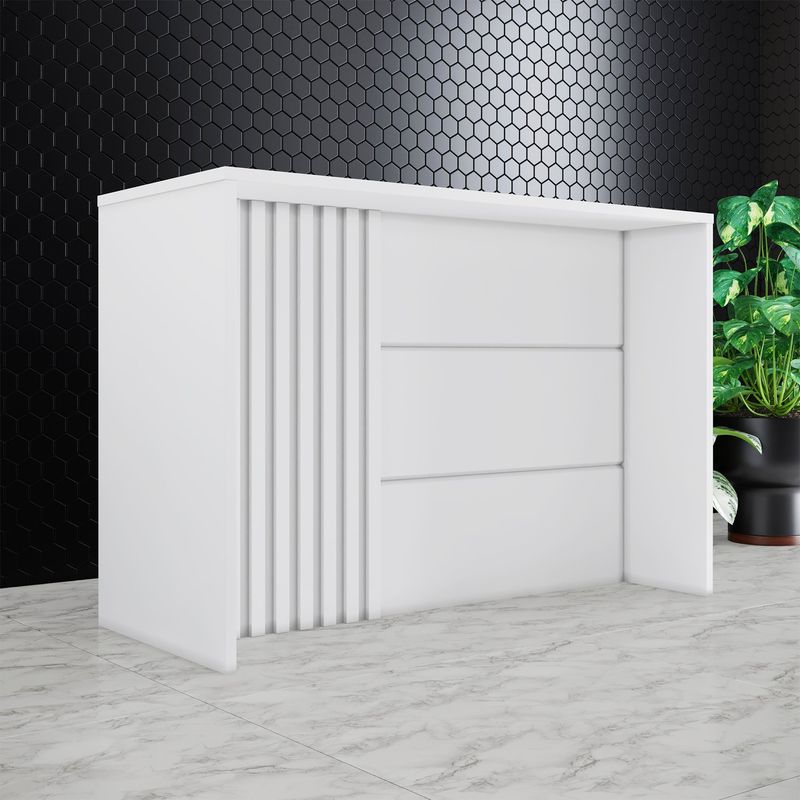 HOME MOBILI - Mueble Isla Cocina Montana Blanco