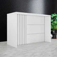 HOME MOBILI - Mueble Isla Cocina Montana Blanco