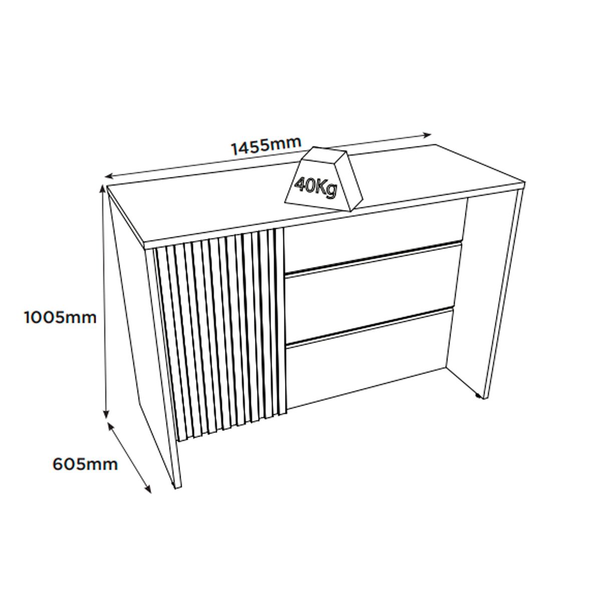 HOME MOBILI - Mueble Isla Cocina Montana Blanco