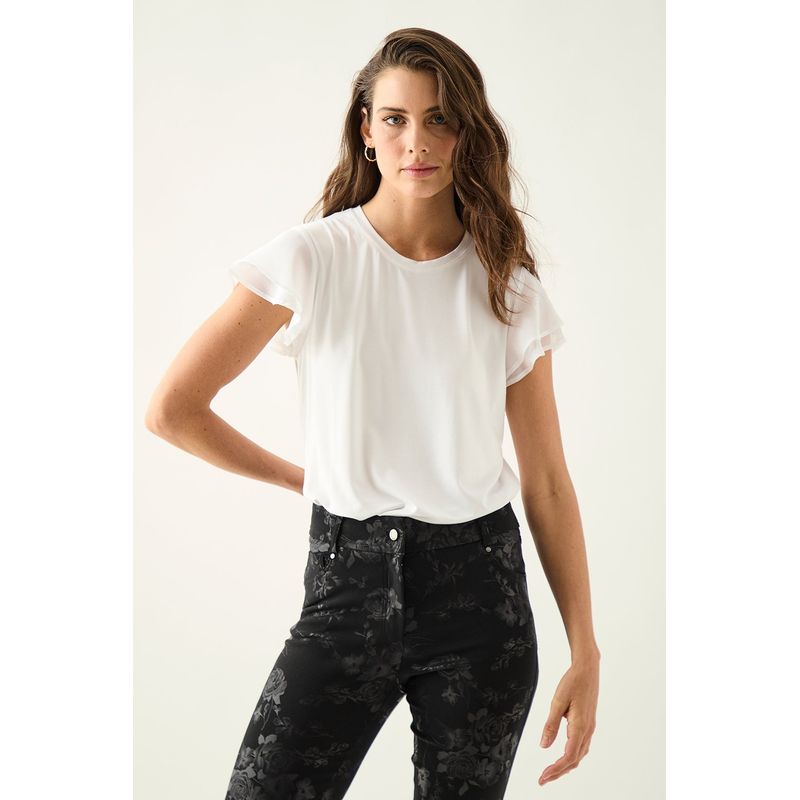ASH - Polera Manga Corta Crudo Mujer Ash
