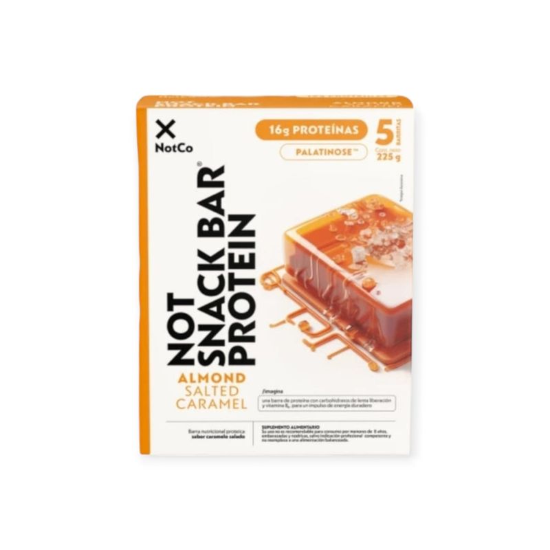 NOTCO - BARRAS DE PROTEINA NOTSNACK BAR 45GR 5 UND ALMOND SALT CARAMEL - NOTCO