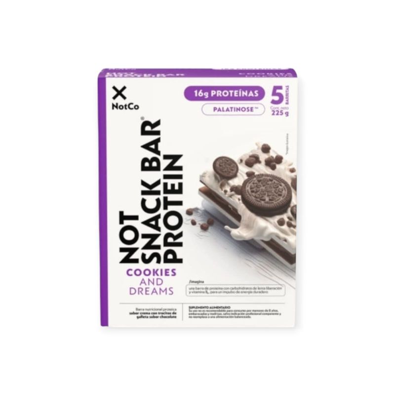NOTCO - BARRAS DE PROTEINA NOTSNACK BAR 45GR 5 UND COOKIES AND DREAMS - NOTCO