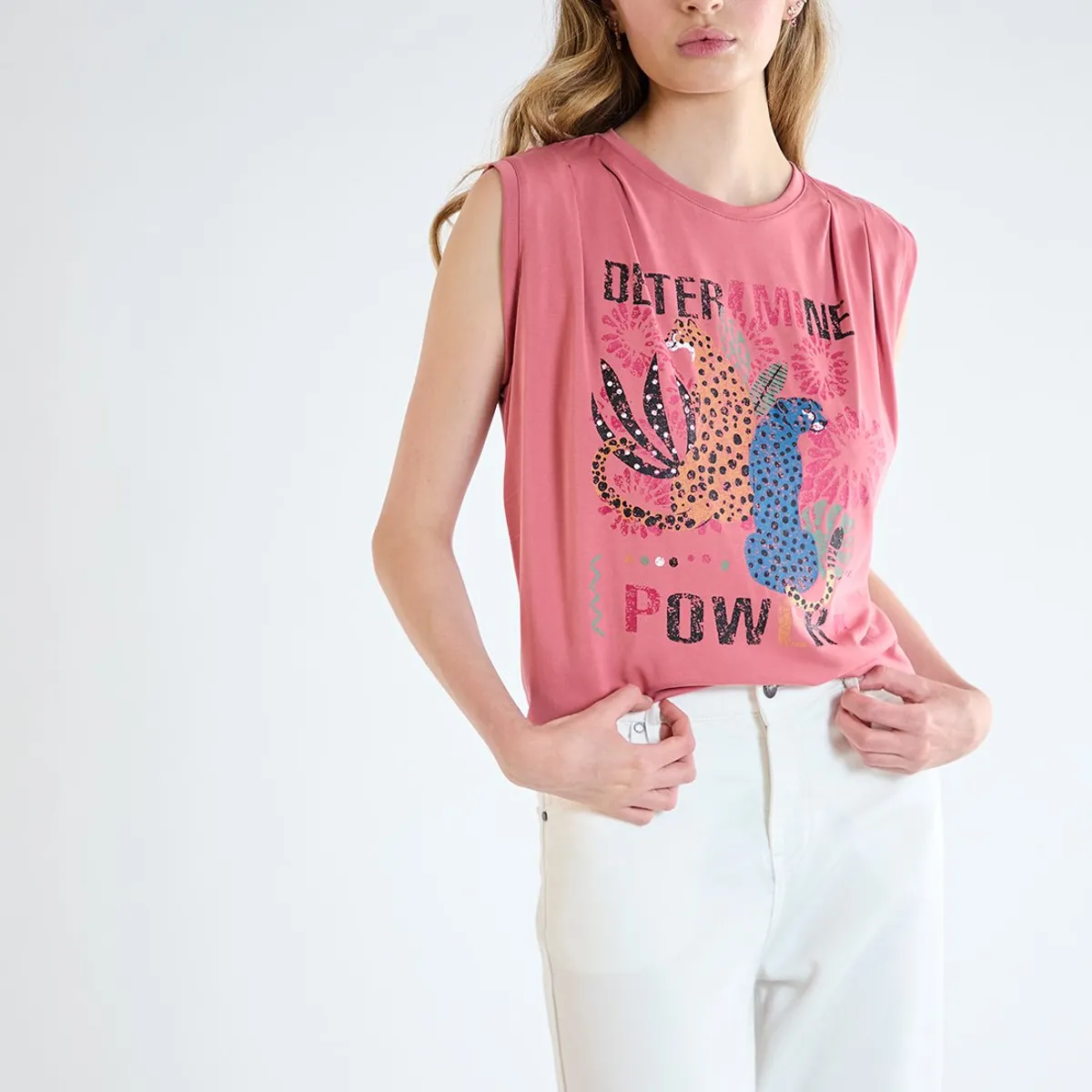 IO - Polera Sin Mangas Rosado Mujer Io