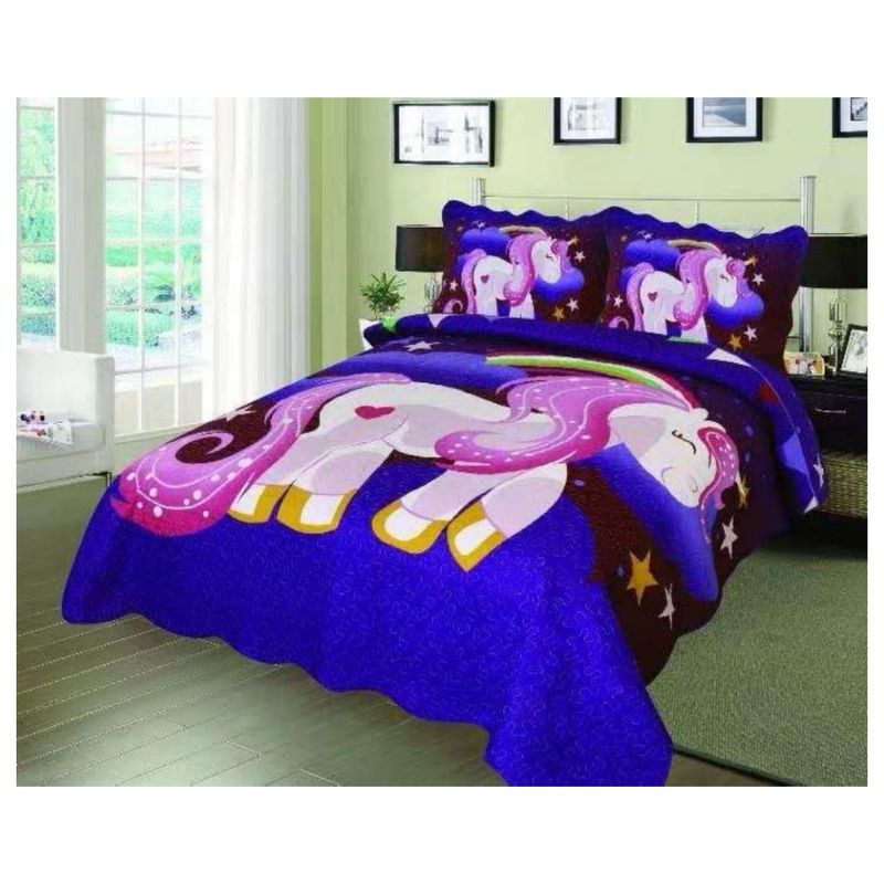GENERICO - Cubrecama Quilt Verano 1.5 Plaza y Media Infantil 230X180 cm