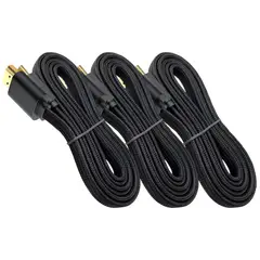 GENERICO - Pack 3 Cable Hdmi 3 Metros 2.0 Ultra Hd 4k 3d Alta Velocidad