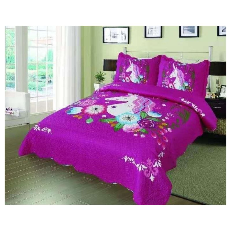 GENERICO - Cubrecama Quilt Verano 1.5 Plaza y Media Infantil 230X180 cm