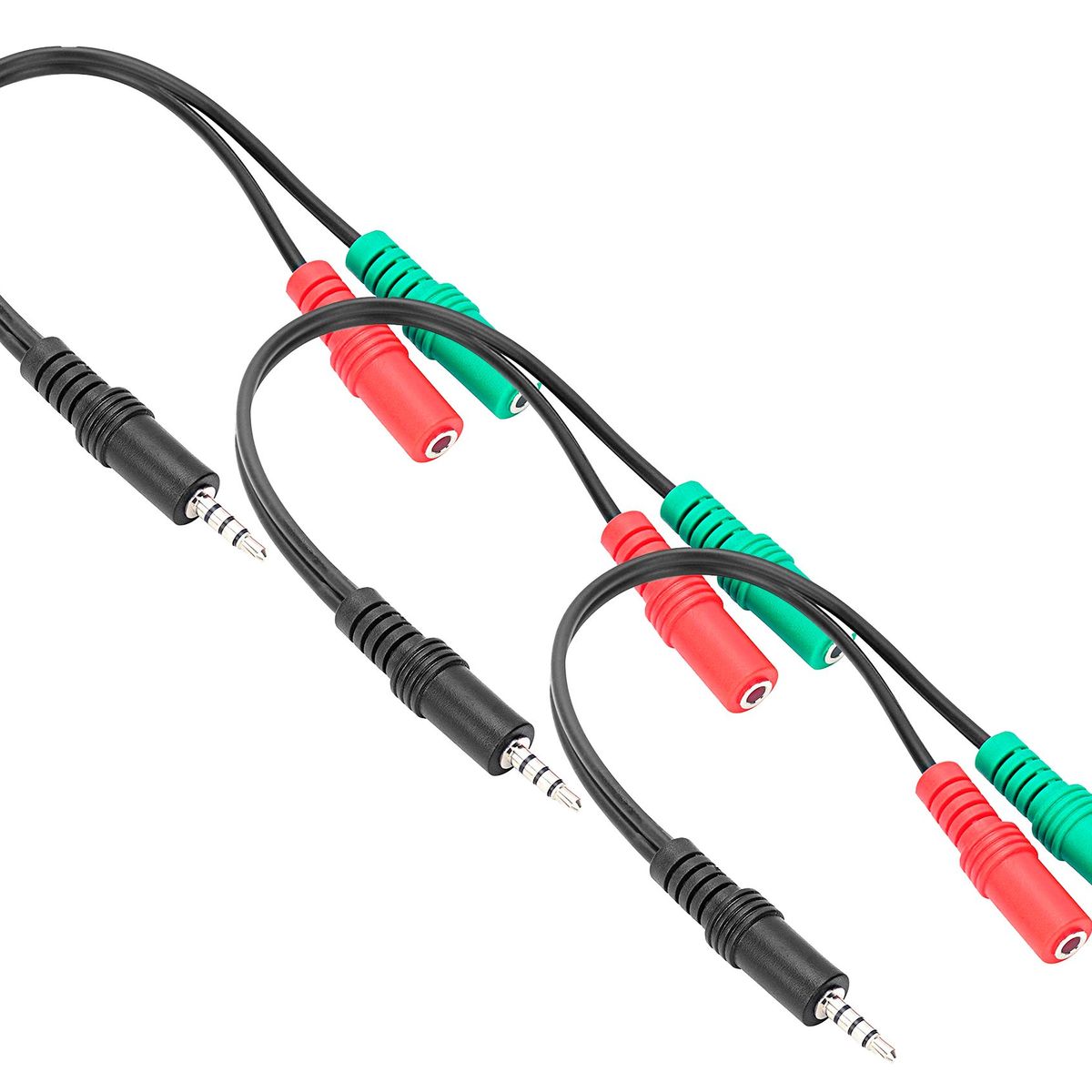 GENERICO - Pack 3 Cable Auxiliar Jack Cable Aux Divisor De Microfono
