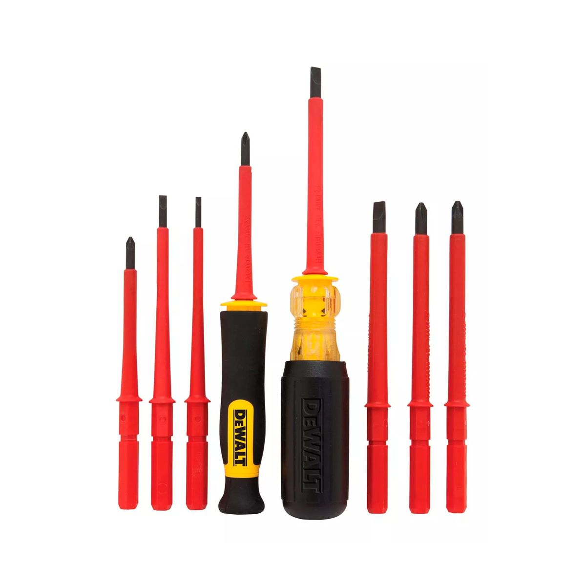 DEWALT - Kit 10 pzas Destornilladores Aislados Dewalt Dwht66417