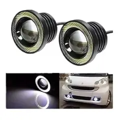 GENERICO - Focos Neblineros Led Ojos De Ángel Luz Blanca 89mm