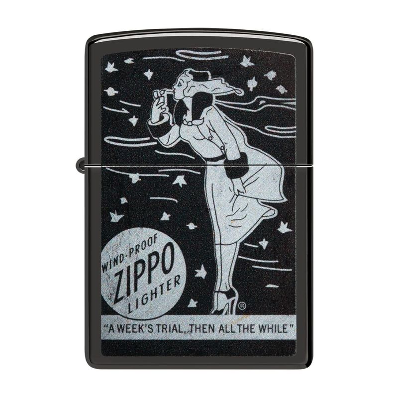ZIPPO - Encendedor Zippo Windproof Design Negro ZP48456 - Negro