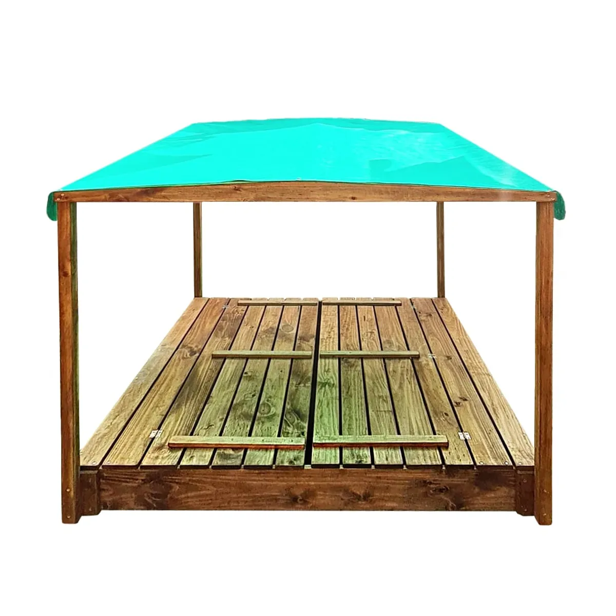 ARTE CHICO - Arenero de Madera para Niños con Techo 150x150x20 cm
