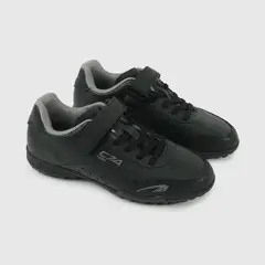 COLLOKY - Zapatilla Futbol Negra Unisex con Velcro y Cordón Elástico Talla 28 al 38