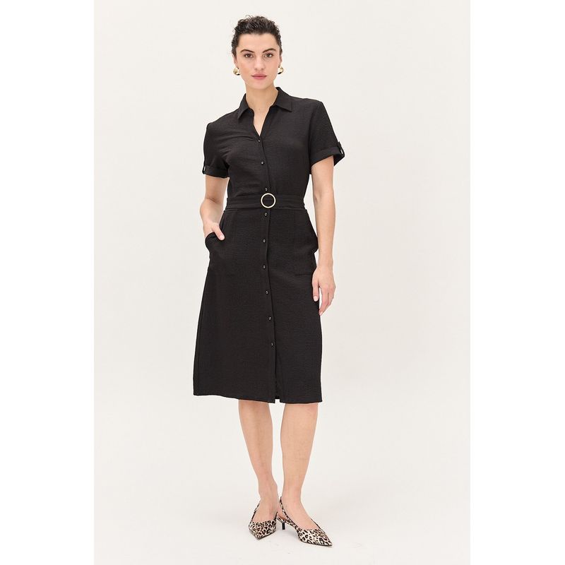 MA GRIFFE - Vestido Largo Negro Mujer Magriffe