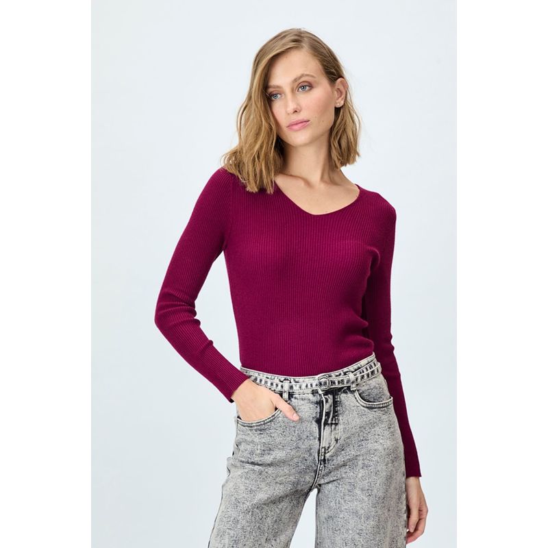 IO - Sweater Burdeo Mujer Io