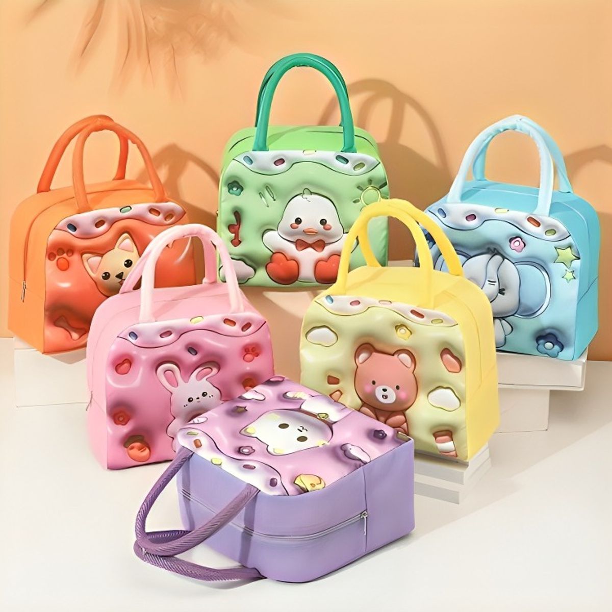 OEM - Lonchera termica diseño 2D Escolar Ifantil cerdo